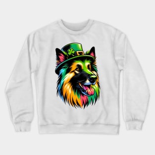 Belgian Tervuren Celebrates Saint Patrick's Day Crewneck Sweatshirt